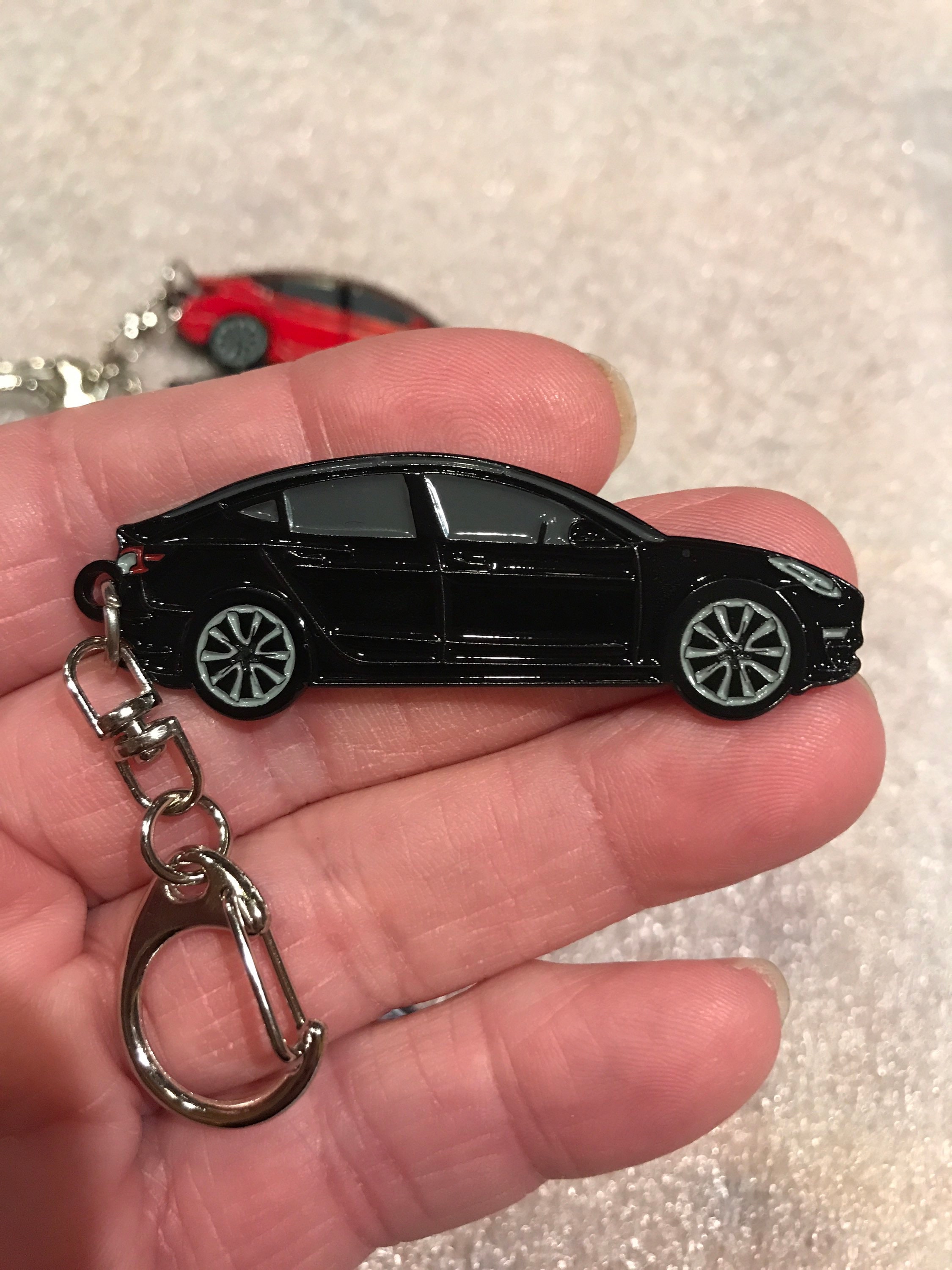 Tesla Model 3 Model Y Enamel on Metal Keychains in 5 Colors Etsy