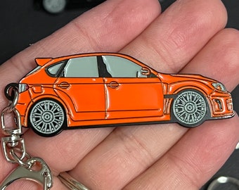 2015年以降のスバルWRXハッチバックSti用エナメルメタルキーホルダーは