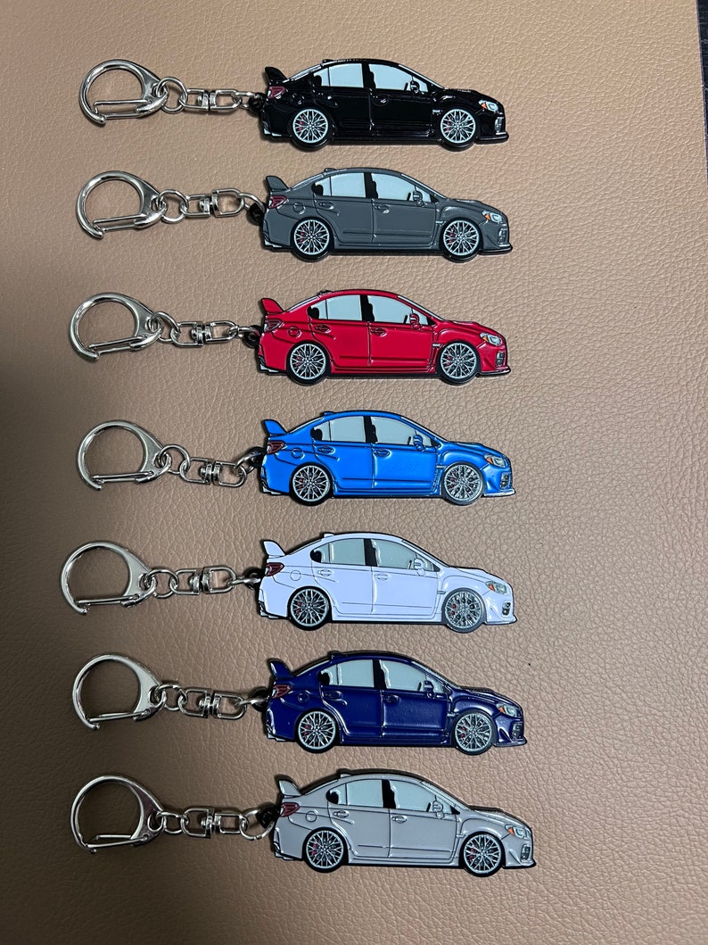 Enamel on Metal Keychains FOR Subaru WRX Sti Sedan 2015-2021, 4th Gen ...