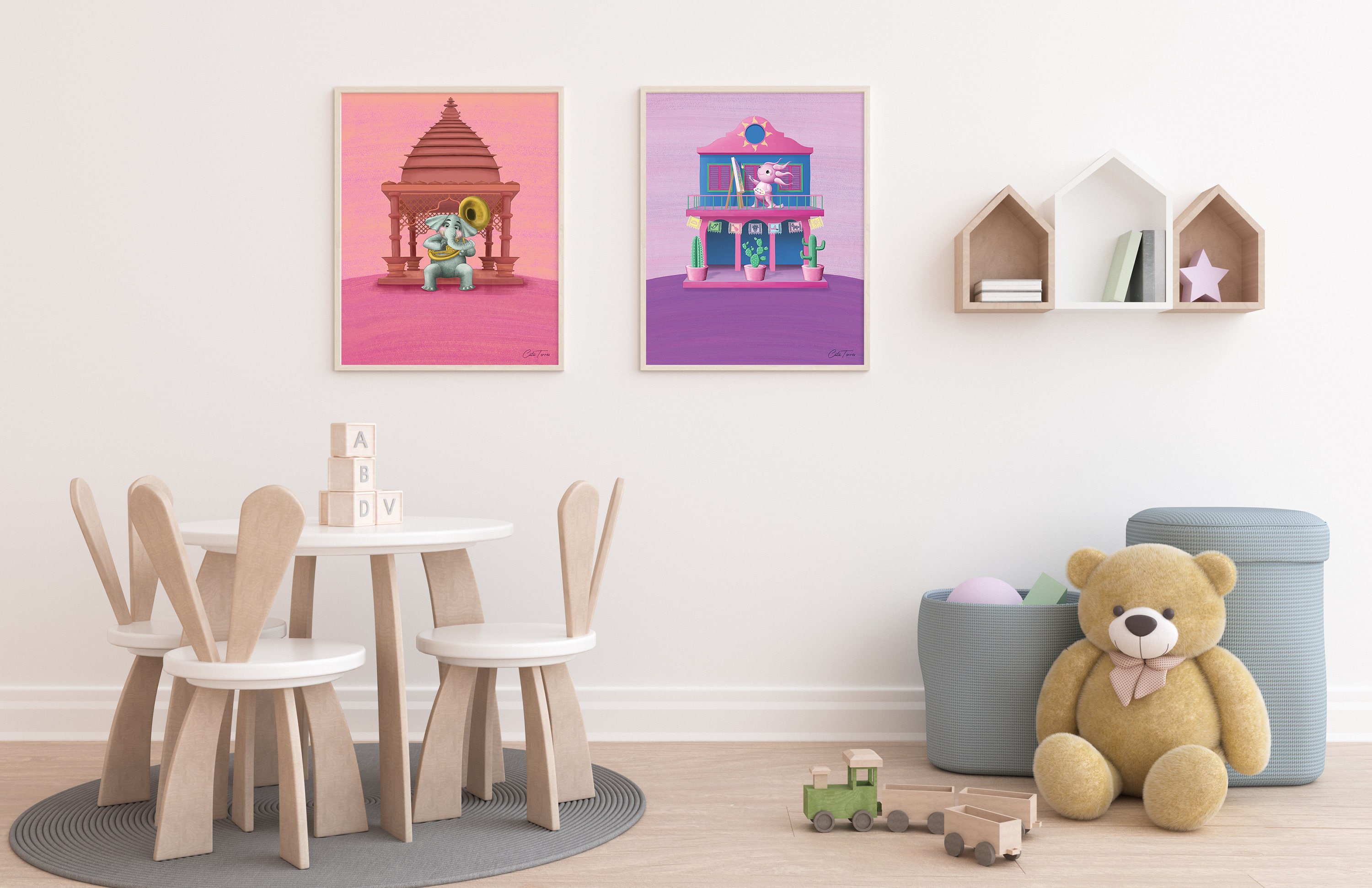 Digital Nursery Printable Art, Digital Art, Downloadable Art, Kids Wall