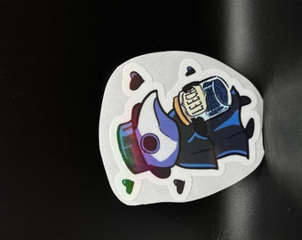holographic plague doctor sticker