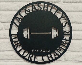 Gym Sign, Custom Metal Gym Sign, Personalized Home Gym Sign,  Fitness Club, Fitness Club Sign, Home Gym Sign, Cross Fit Sign, Custom Gym