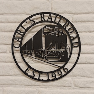 Railroad signs, Railway Sign, Train Sign, Train Room, Train Decor, Train Sign