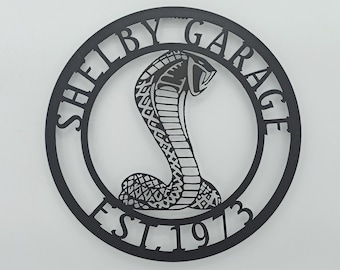 Shelby Metal Sign, Shelby Cobra, Shelby GT500, Ford Shelby, Ford Mustang Metal Sign, Garage Sign, Car Sign