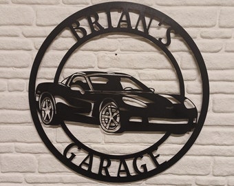 Letrero metálico personalizado para garaje: decoración de pared para garaje
