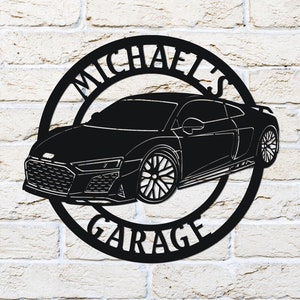 R8 Metal Sign, R8 Sign, R8 Garage, R8 Wall Art, R8 Accessories, R8 Decor, R8 Art