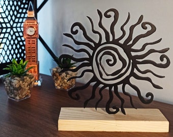 Sun Minimal Decor, Shelf Decor, Home Decor, Housewarming gift, Business gift, Bookshelf decor,Desk decor, Minimal Decor, Sun Art Object