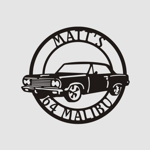 1964 Chevrolet Chevelle, Garage Sign, Car Sign, Classic cars, Vintage cars, Retro Cars