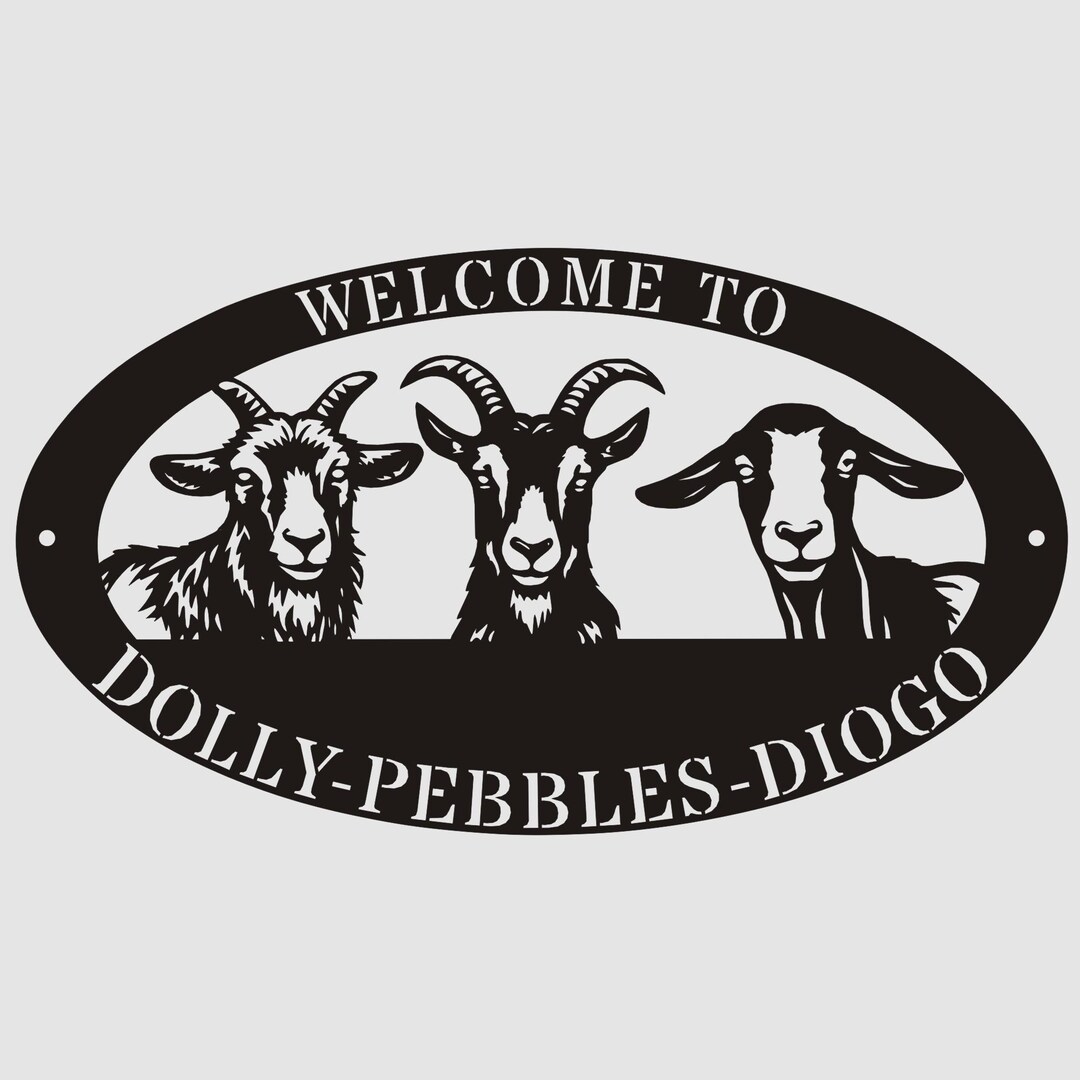 Personalized Metal Farm Sign: Goat Sign - Etsy