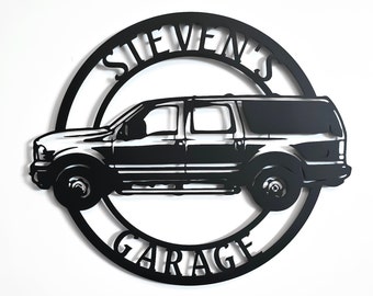 Metalowy szyld Ford Excursion 2005: Sztuka ścienna do garażu