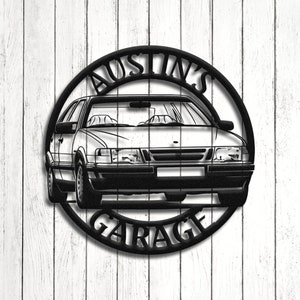 Saab 9000 Metal Sign, Saab Sign, Garage sign, Saab Personalized, Saab accessories