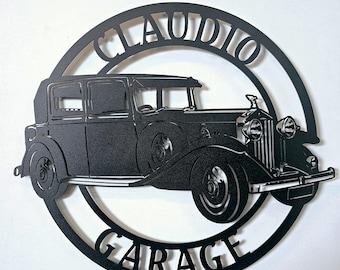 1930 Rolls-Royce Phantom II Metal Sign: Vintage Car Decor