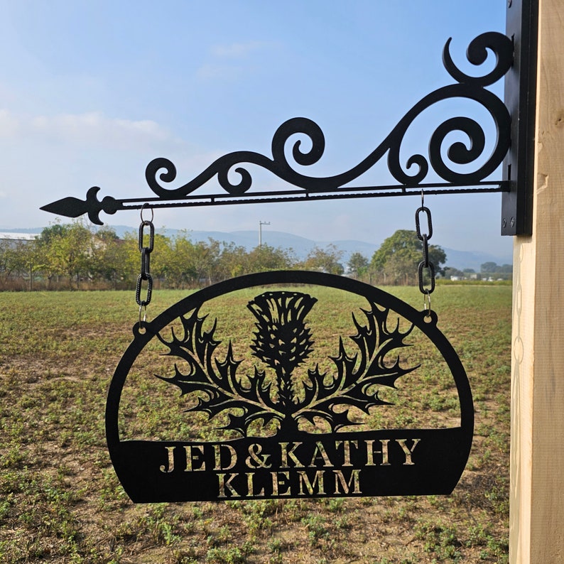 Personalized Scotland Thistle Metal Sign: Custom Scottish Decor - Etsy