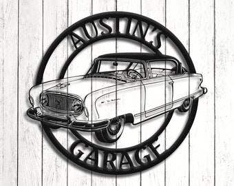 Nash Ambassador Garagenschild aus Metall: Pulverbeschichteter Stahl Wandkunst