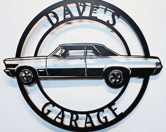 1965 Pontiac GTO Metal Sign: Classic Car Garage Decor