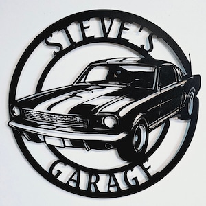 1966 Shelby GT350 Metal Sign: Ford Mustang Garage Decor