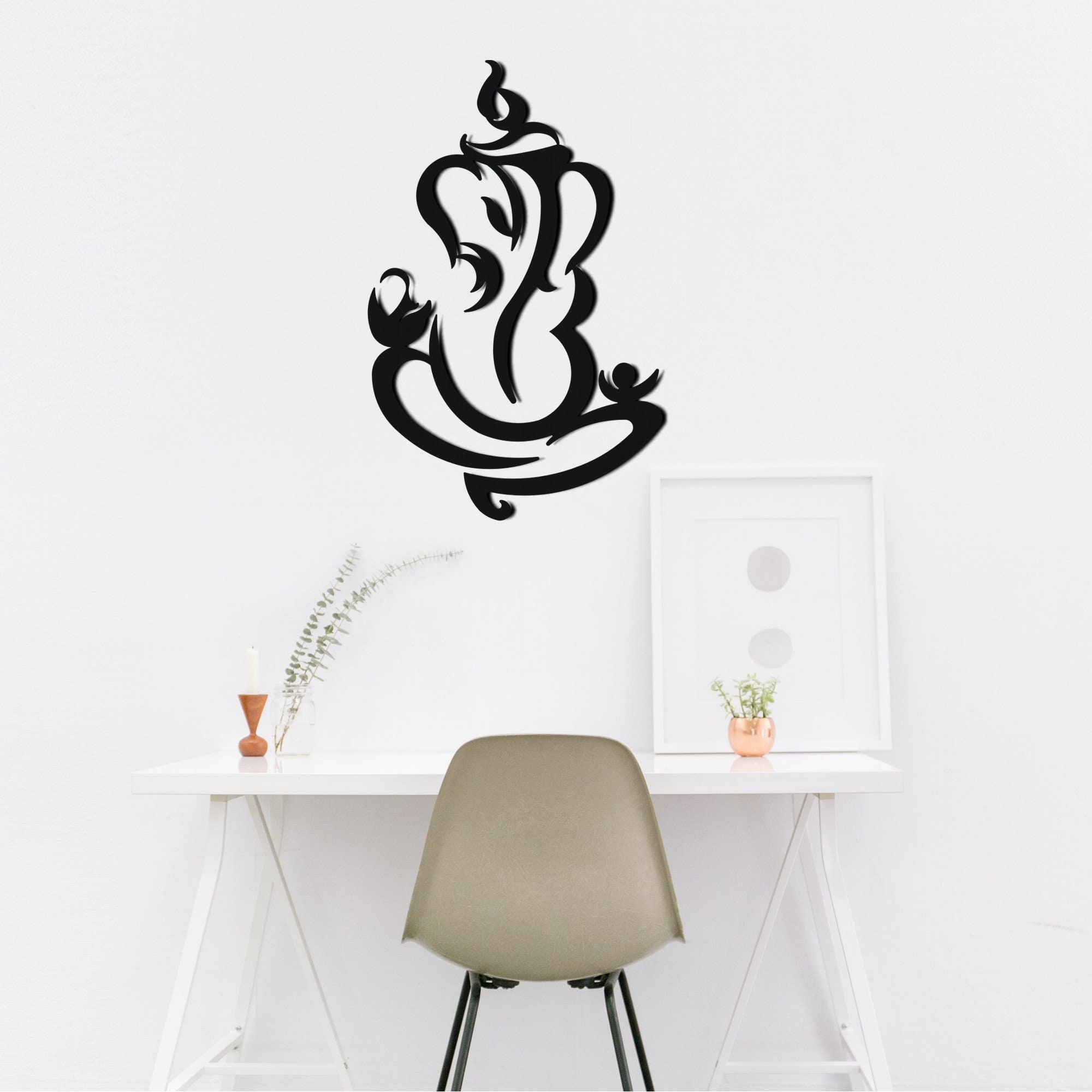 Ganesha Metal Wall Art Abstract Metal Wall Metal Wall Etsy