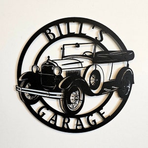 Ford Model A Metal Sign, Garage Sign, Car Sign, Ford Model A, Ford Garage, Model T Garage, Ford Vintage Decor, Ford Decor, Ford Retro Car