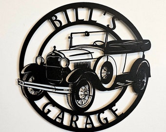 Ford Model T Metal Sign, Garage Sign, Car Sign, Ford Model T, Ford Garage, Model T Garage, Ford Vintage Decor, Ford Decor, Ford Retro Car