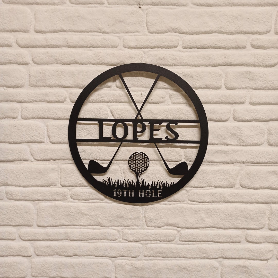 Personalized Golf Sign, Personalized Golf Decor, Golf Wall Art, 19th ...