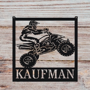 Atv Sign, Atv Metal Wall Art Decor, Custom Metal, Atv Decor