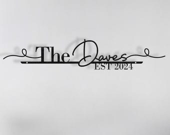 Personalized Family Name Metal Sign - Custom House Entry Decor