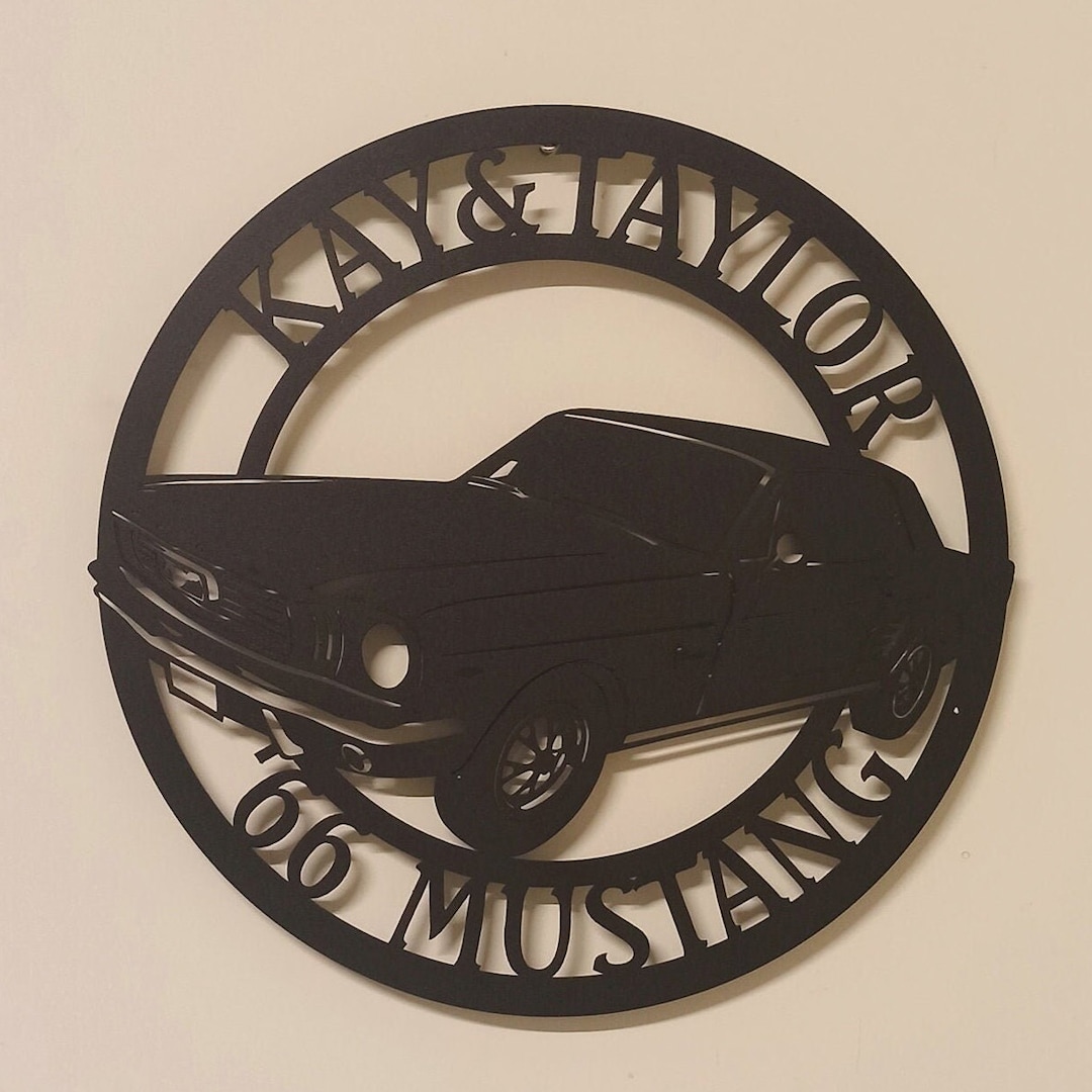 Ford Mustang '66 Metallschild - Vintage Wanddekoration Für Garage & Männerhöhle