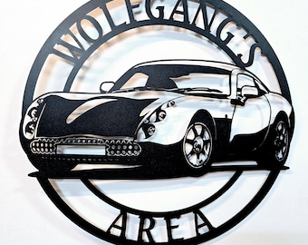 TVR Tuscan Metal Sign: Garage Wall Art, Car Enthusiast Gift