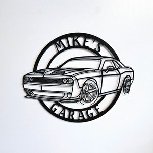 Challenger SRT Metal Sign, Challenger Sign, Challenger Garage, Challenger Wall Art, Challenger Accessories, Challenger Decor