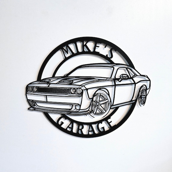 Challenger SRT Metal Sign: Garage Wall Art Decor - Etsy