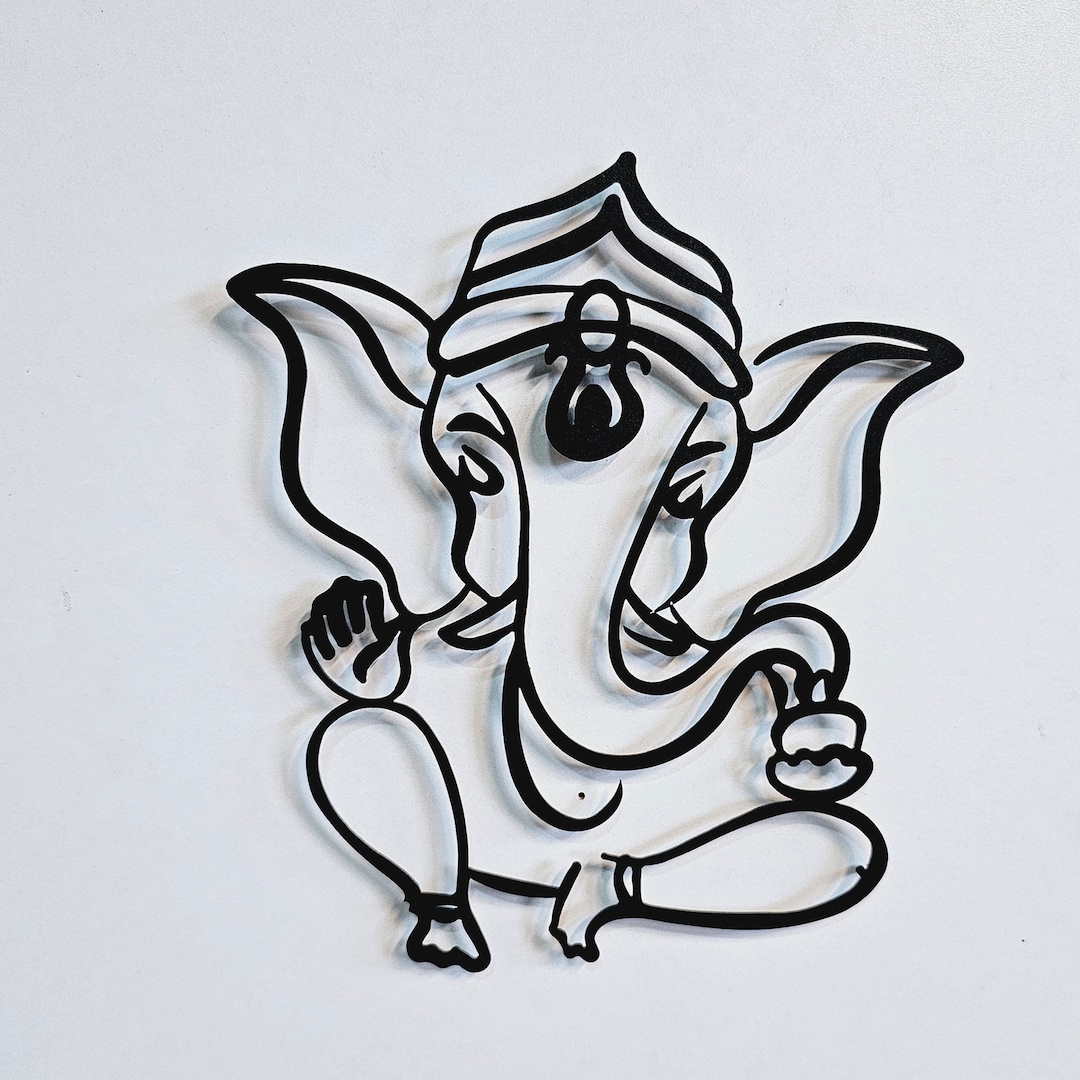 Ganesha Metal Wall Art, Abstract Metal Wall, Metal Wall Hanging Art
