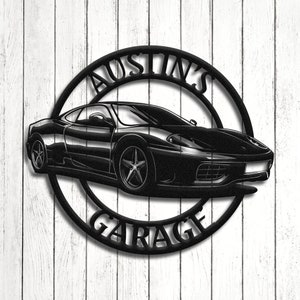 Ferrari California Spyder Metal Sign: Garage Decor, Classic Car Art