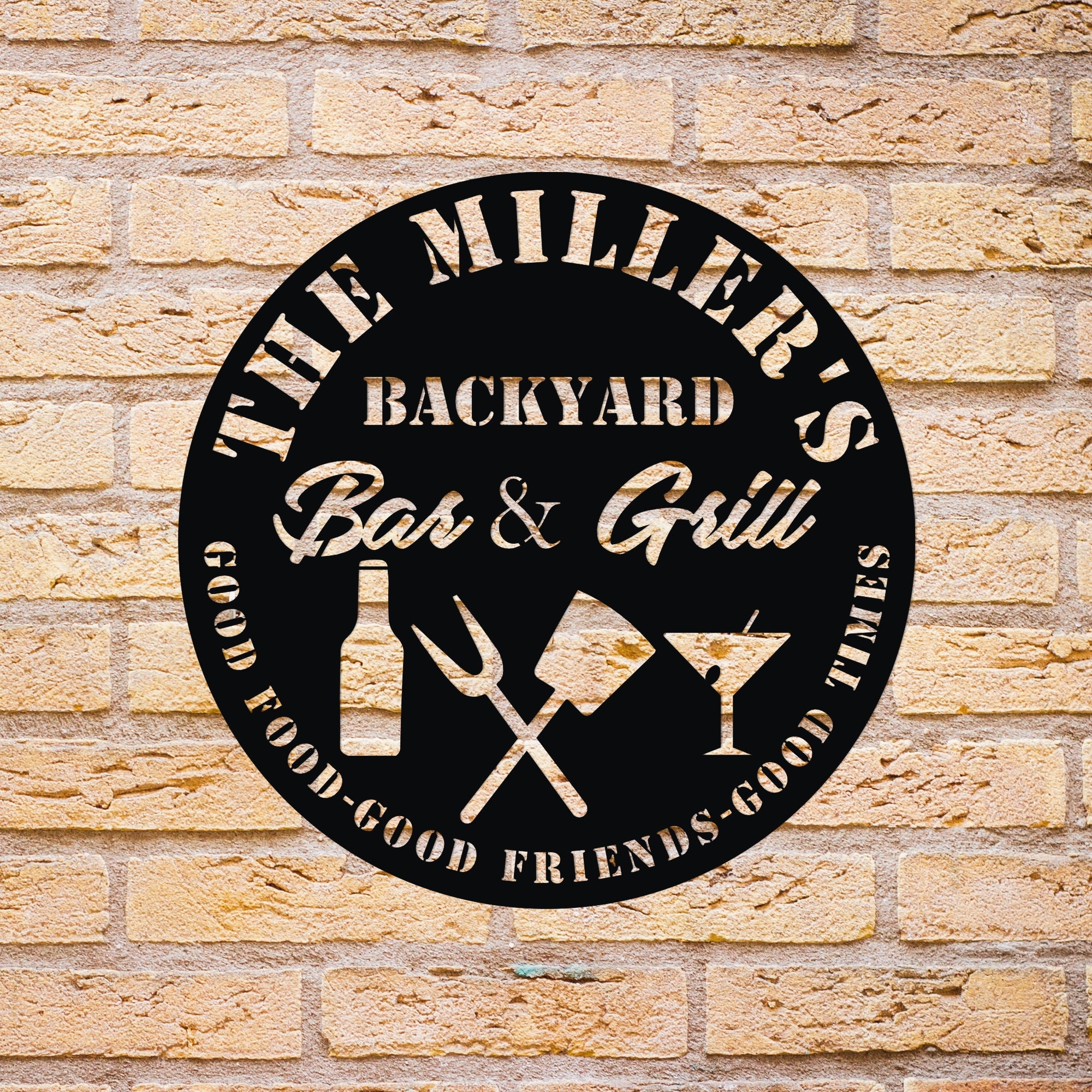 Hinterhof Bar und Grill Custom Metal Schild personalisiertes | Etsy
