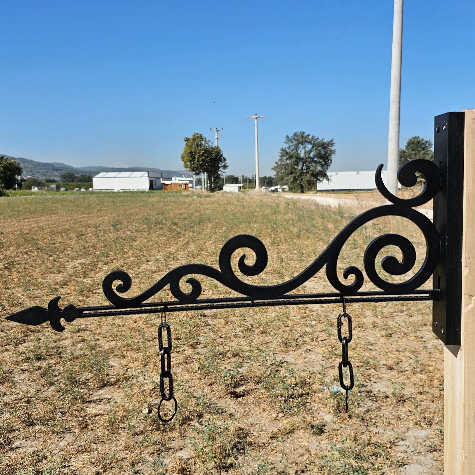 Hanging Sign Bracket, Bracket for 12" to 38", Sign holder, Individual Sign Bracket, Outdoor Hanging Sign Bracket (Chain not included)
