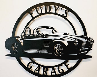1967 AC Shelby Cobra 427 metalen bord: Ford Garage Decor