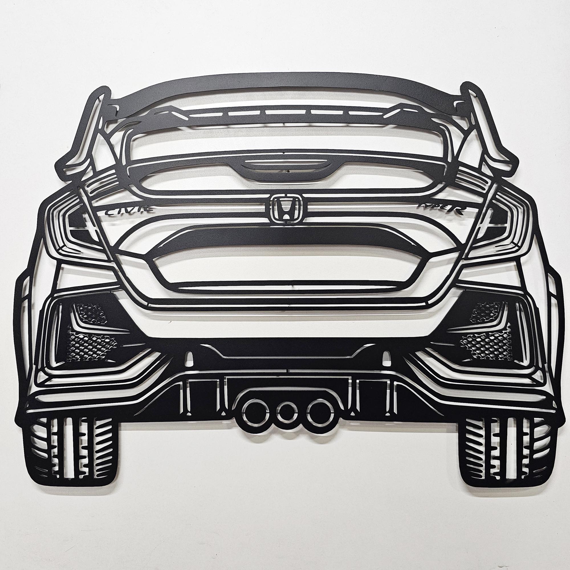 2PC Front Bumper Grille Chrome Molding Trim Set For 2013-2015 Honda Civic 4dr – Upper & Lower