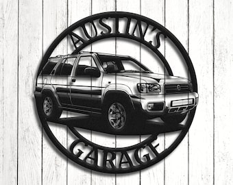 Nissan Pathfinder Metal Garage Sign: Personalized Auto Decor