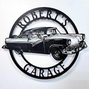1956 Ford Fairlane Metal Sign, Ford accessories, Ford Garage, Ford gifts, Fairlane art, Ford Vintage Car, Personalized Fairlane Sign