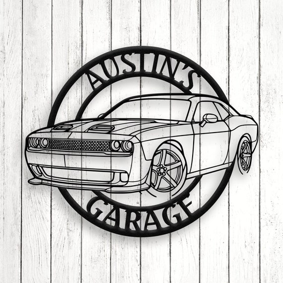 Challenger SRT Metal Sign: Garage Wall Art Decor - Etsy
