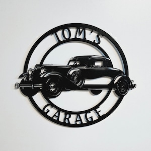 Personalized Packard Metal Sign, 1930&#39;s Packard Sign, Garage Sign, Car Sign, 1930 Packard Classic Car, Man Cave Sign Plaque