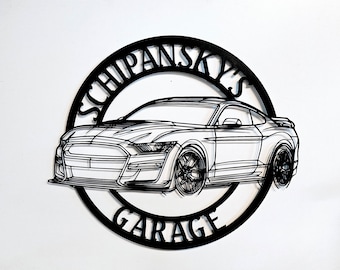 Shelby GT500 Metal Sign: Ford Mustang Garage Decor