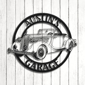 1933 Cadillac V16 Metal Sign, Cadillac sign, Cadillac V16, Cadillac 1933, Cadillac accessories, Cadillac garage, Cadillac accessories