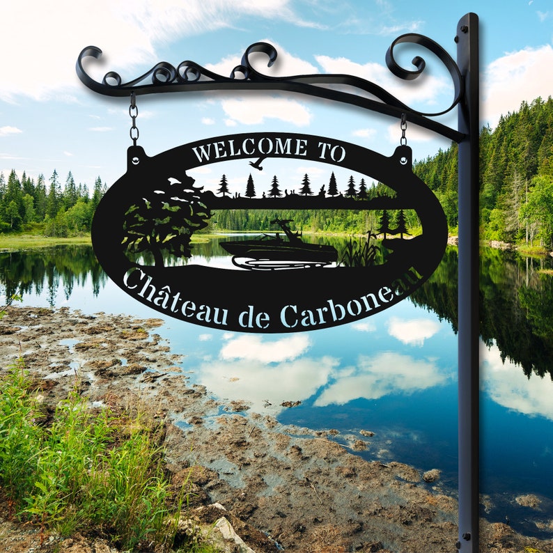 Custom Metal Lake House Sign: Personalized Family Lake Lot Decor - Etsy