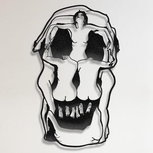 Salvador Dali Skulls Metal Wall Art, Skulls Decor, Surrealist Art, Bedroom Wall Art, Salvador Dali Portrait, Skull Decor, Skull Gifts