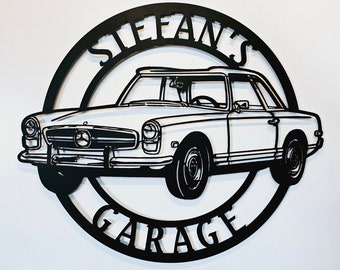 Panneau Mural Métal Mercedes - Décoration Garage Ou Man Cave - 27,5 Pouces