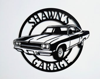 1970 Plymouth Road Runner Metal Sign: Classic Car Garage Wall Art