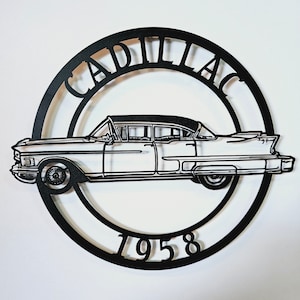 1958 Cadillac Fleetwood Sixty Special Metal Sign, Cadillac sign, 1958 Cadillac, Cadillac accessories, Cadillac garage, Cadillac wall art