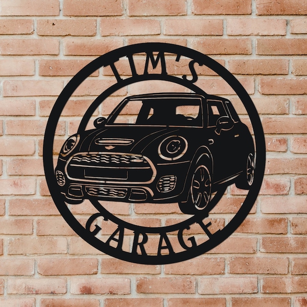 John Cooper Metal Schild, Garage Schild, Auto Schild, Mini Cooper Dekor, Cooper Schild, Mini Dekor, John Cooper Garage