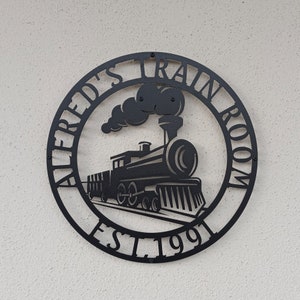 Railroad signs, Railway Sign, Train Sign, Train Room, Train Decor