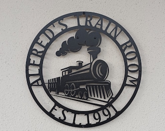 Railroad signs, Railway Sign, Train Sign, Train Room, Train Decor
